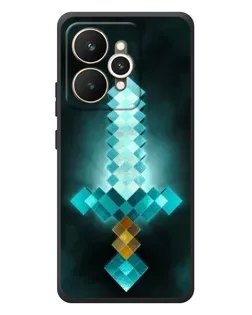 Чехол для Realme 15 с картинкой «Алмазный меч неон»