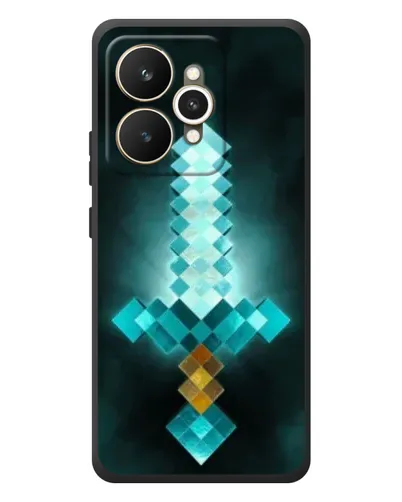Чехол для Realme 15 с картинкой «Алмазный меч неон»