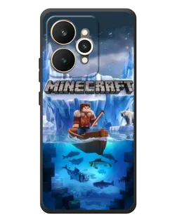 Чехол для Realme 15 с картинкой «Minecraft ледяной мир»