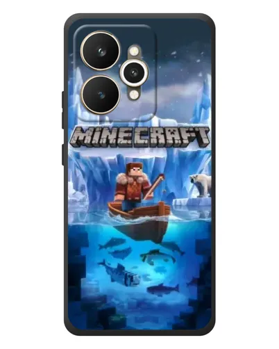 Чехол для Realme 15 с картинкой «Minecraft ледяной мир»