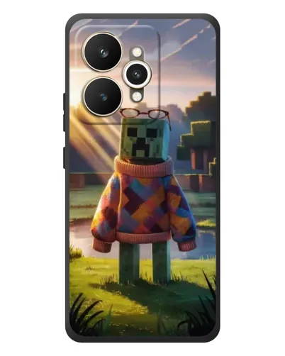 Чехол для Realme 15 с картинкой «Крипер в свитере»
