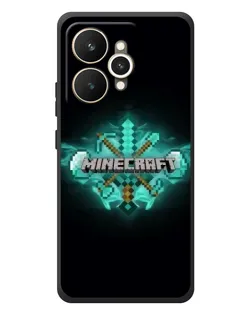 Чехол для Realme 15 с картинкой «Minecraft Diamond лого»