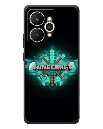 Чехол для Realme 15 с картинкой «Minecraft Diamond лого»