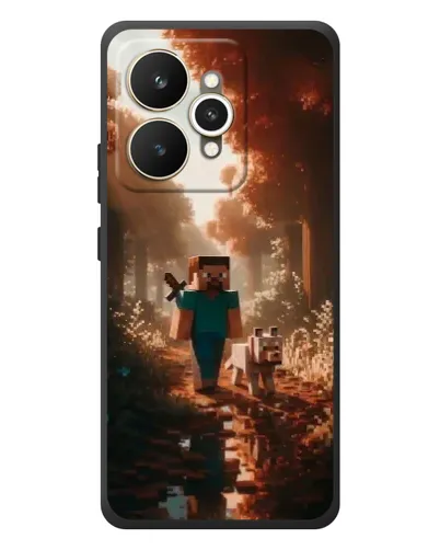 Чехол для Realme 15 с картинкой «Стив в лесу»