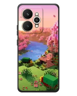 Чехол для Realme 15 с картинкой «Розовое дерево Minecraft»