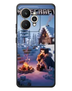 Чехол для Realme 15 с картинкой «Зимний Minecraft»