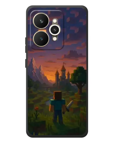 Чехол для Realme 15 с картинкой «Стив у башни»