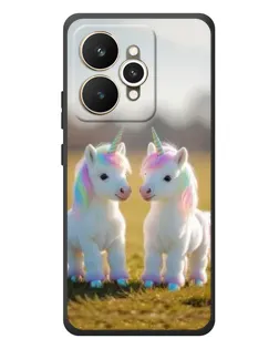Чехол для Realme 15 с картинкой «Пара единорогов»