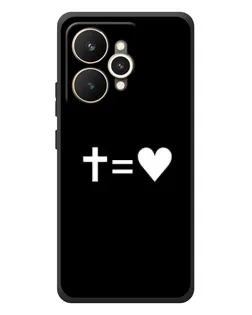Чехол для Realme 15 с картинкой «Крест и Сердце»
