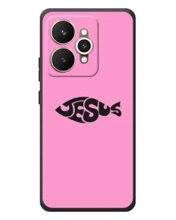 Чехол для Realme 15 с картинкой «Розовый символ  Jesus»