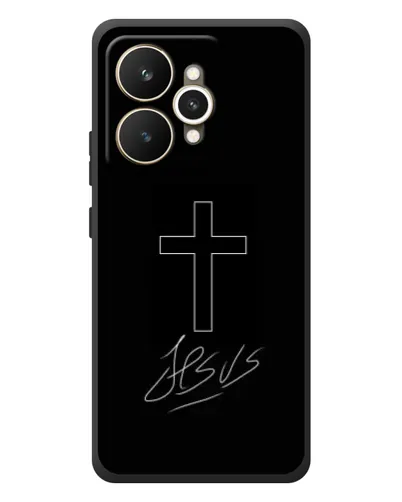 Чехол для Realme 15 с картинкой «Графический крест Jesus» Чехол для Realme 15 с картинкой «Графический крест Jesus»