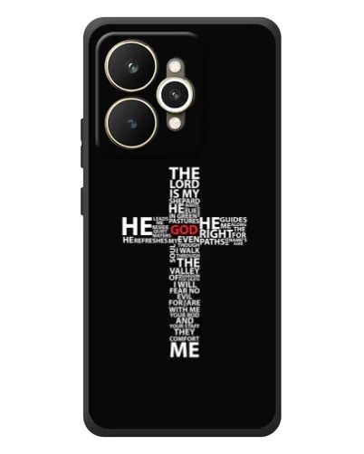 Чехол для Realme 15 с картинкой «Текстовый крест» Чехол для Realme 15 с картинкой «Текстовый крест»