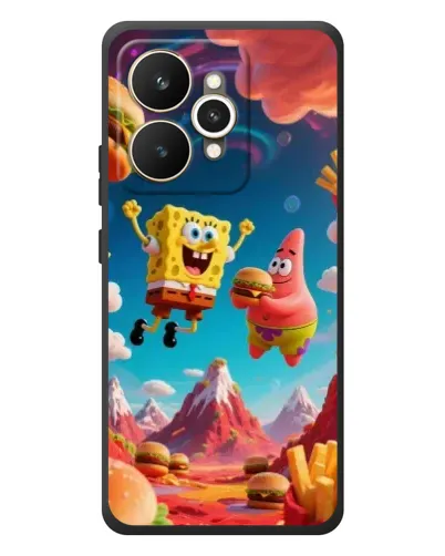 Чехол для Realme 15 с картинкой «Космический фастфуд»