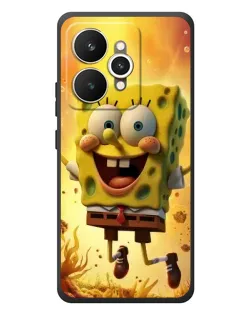Чехол для Realme 15 с картинкой «Губка Боб прыгает»