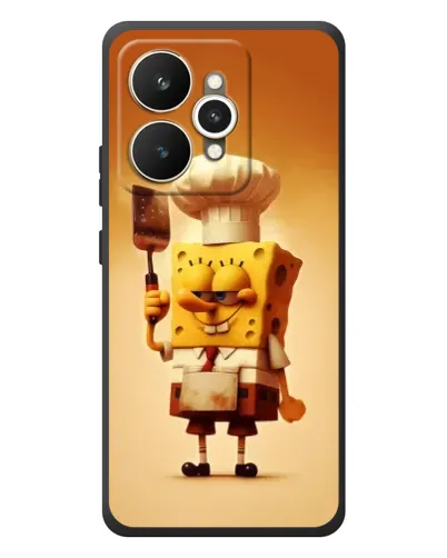 Чехол для Realme 15 с картинкой «Губка Боб повар»