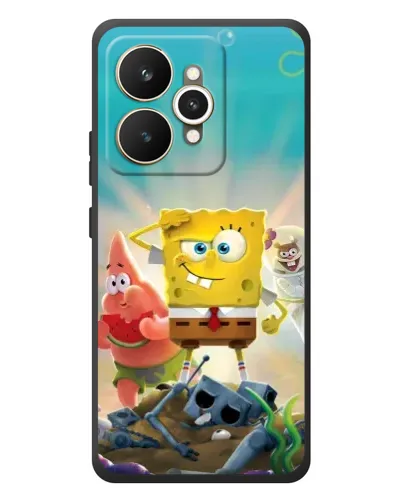 Чехол для Realme 15 с картинкой «Спанч Боб победитель»