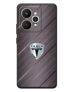 Чохол для Realme 15 з картинкою «Металева текстура Tesla»