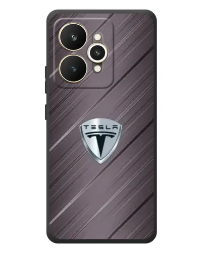 Чохол для Realme 15 з картинкою «Металева текстура Tesla»