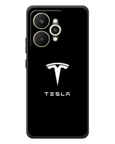 Чохол для Realme 15 з картинкою «Tesla White Logo»