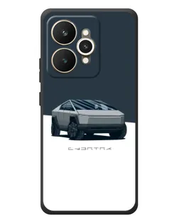 Чохол для Realme 15 з картинкою «Сріблястий Cybertruck Tesla»