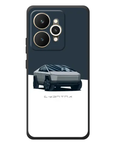 Чохол для Realme 15 з картинкою «Сріблястий Cybertruck Tesla»