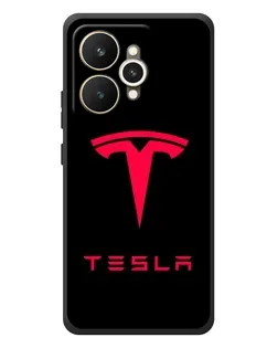 Чохол для Realme 15 з картинкою «Tesla Red Logo»