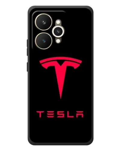Чохол для Realme 15 з картинкою «Tesla Red Logo»