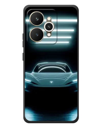 Чохол для Realme 15 з картинкою «Tesla в неоні»