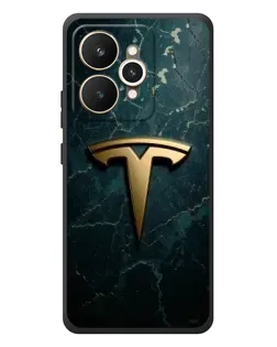 Чохол для Realme 15 з картинкою «Мармурова Tesla Gold»
