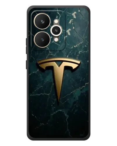 Чохол для Realme 15 з картинкою «Мармурова Tesla Gold»