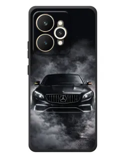 Чехол для Realme 15 с картинкой «Mercedes в дыму»