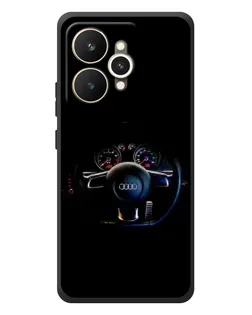 Чехол для Realme 15 с картинкой «Салон Audi — руль»