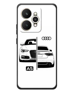 Чехол для Realme 15 с картинкой «Audi — контрастный дизайн»