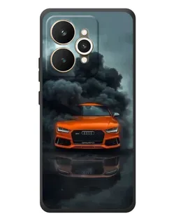 Чехол для Realme 15 с картинкой «Audi в облаках дыма»