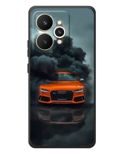 Чехол для Realme 15 с картинкой «Audi в облаках дыма»