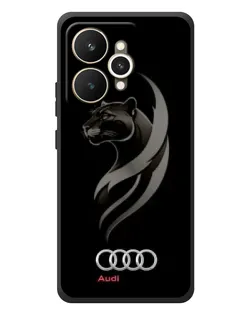 Чехол для Realme 15 с картинкой «Графика — пантера и Audi»