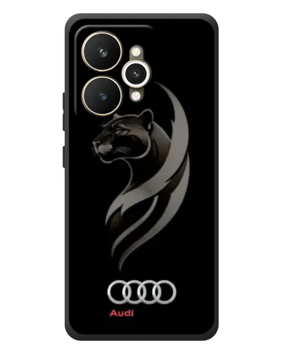 Чехол для Realme 15 с картинкой «Графика — пантера и Audi»