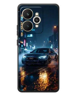 Чехол для Realme 15 с картинкой «Ночной город и Audi»