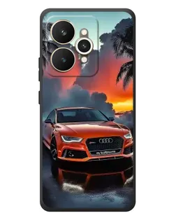 Чехол для Realme 15 с картинкой «Audi — закат»