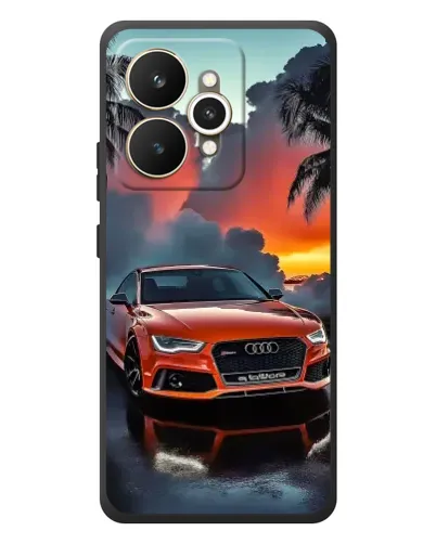 Чехол для Realme 15 с картинкой «Audi — закат»