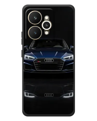 Чехол для Realme 15 с картинкой «Audi — ночное отражение»
