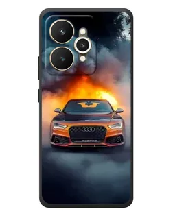 Чехол для Realme 15 с картинкой «Audi в огненном дыму»