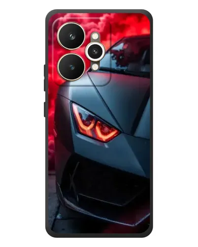 Чехол для Realme 15 с картинкой «Lamborghini красное сияние»