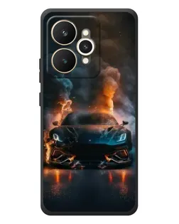Чехол для Realme 15 с картинкой «Lamborghini дымная эстетика»
