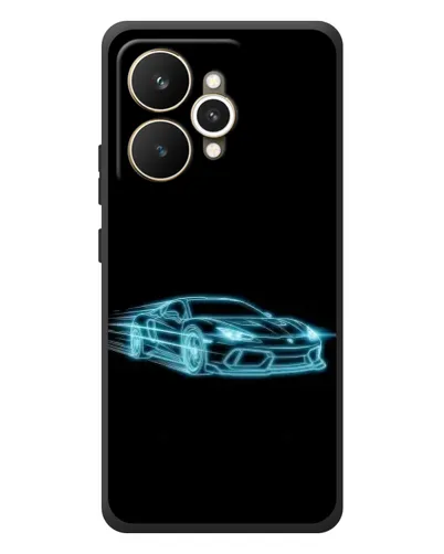 Чехол для Realme 15 с картинкой «Неоновый контур Lamborghini»