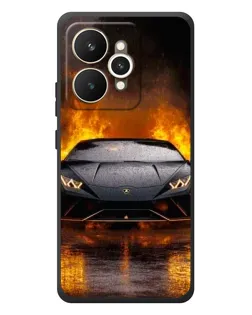 Чехол для Realme 15 с картинкой «Lamborghini в огне»
