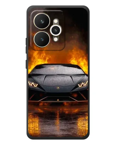 Чехол для Realme 15 с картинкой «Lamborghini в огне»