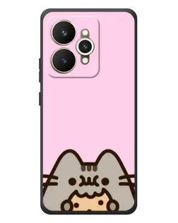 Чехол для Realme 15 с картинкой «Pusheen и печенье»