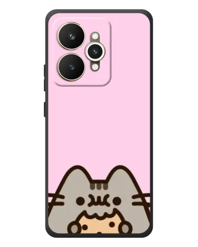 Чехол для Realme 15 с картинкой «Pusheen и печенье»