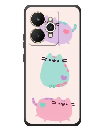Чехол для Realme 15 с картинкой «Pusheen трио»